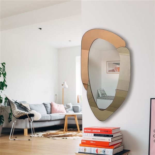 Mirrorize Canada Irregular Shaped Wall Mirror 18 x 32-in