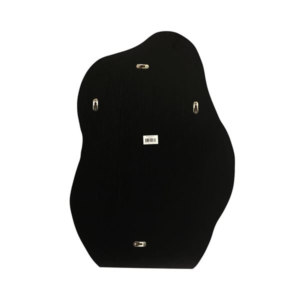 Mirrorize Canada Thin Framed Shaped Wall Mirror 22 x 32-in - Black