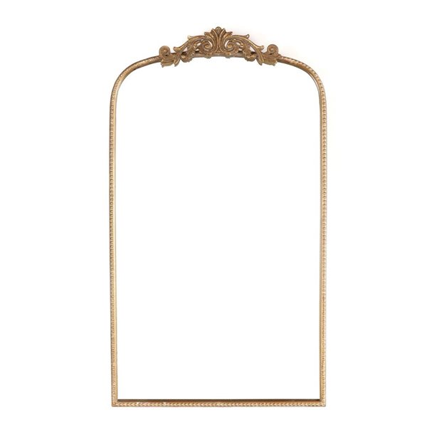 Mirrorize Canada Arched French Wall Mirror 24 x36-in - Gold