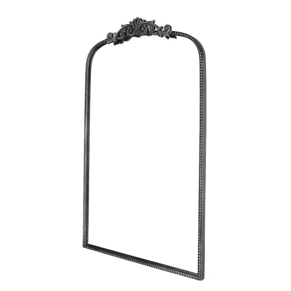 Mirrorize Canada Arched French Wall Mirror 24 x 42-in - Black