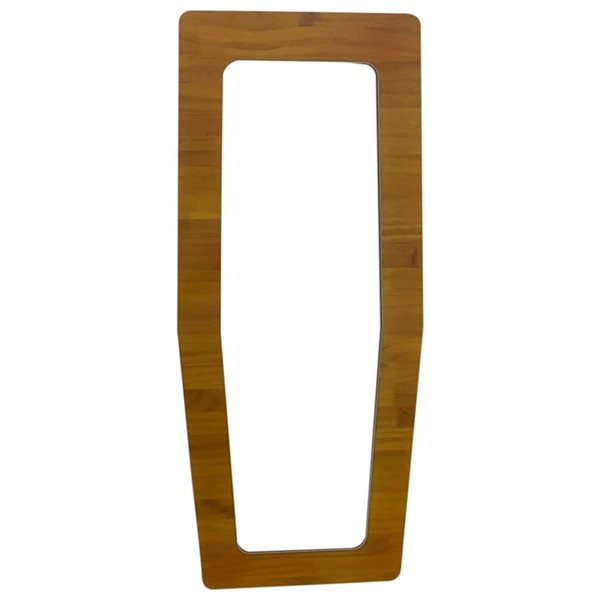 Mirrorize Canada Shaped Wooden Wall Mirror 18 x 43-in - Brown