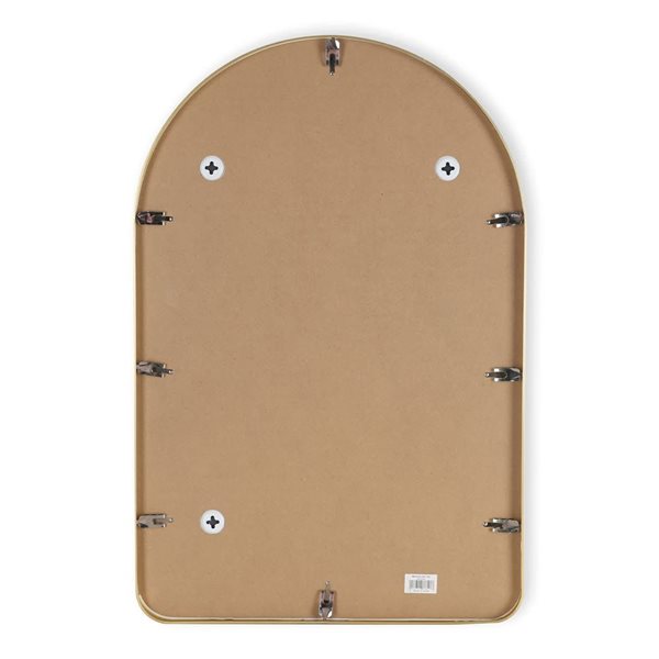 Mirrorize Canada Arched Wall Mirror 24 x 36-in - Gold