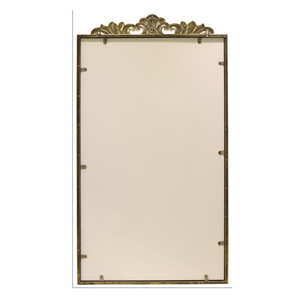 Mirrorize Canada Rectangle Wall Mirror with Arch 24 x 42-in - Gold