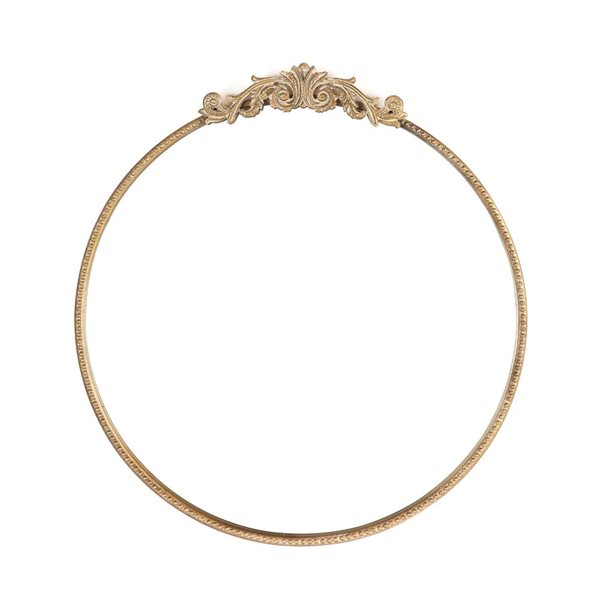 Mirrorize Canada Round French Wall Mirror 20 x 32-in - Gold