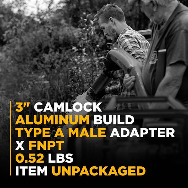 BE Power Equipment 3-in Aluminum Camlock Female Coupler for Pump Hose