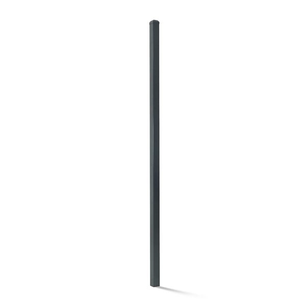 Fencer Wire 2-in x 2-in x 6-ft Steel Flat Top Fence Post with Post Cap
