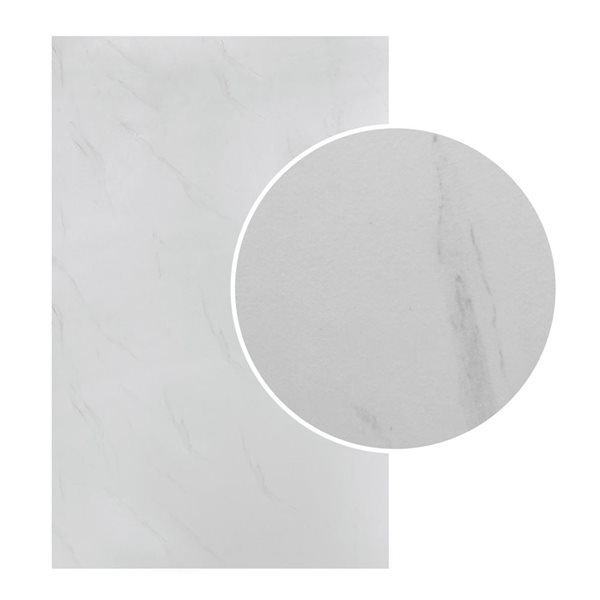 Woodbridge 36-in W x 96-in H Carrara White Shower Surround Back and Side Wall Panel - 3-Piece