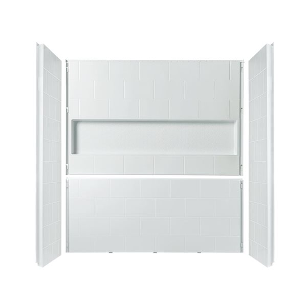 Woodbridge 32 W x 64-in H 4-Piece Direct-to-Stud Alcove Shower Wall Panel Kit