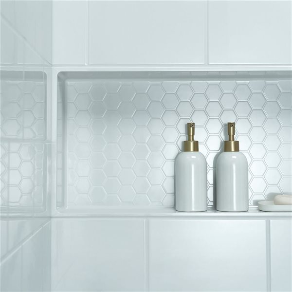 Woodbridge 32 W x 64-in H 4-Piece Direct-to-Stud Alcove Shower Wall Panel Kit