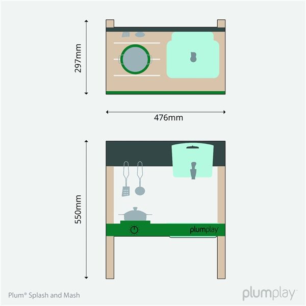 Plum Splash & Mash Mud Pie Kitchen for Kids 3 Years+
