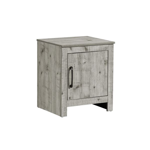 Monarch Specialties Wood Accent Table w/ Door 22-in - Rustic Grey