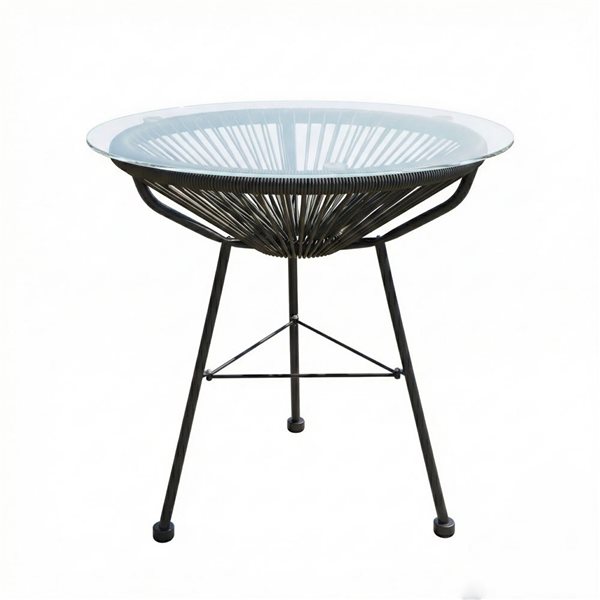 Sirio Sarcelles Grey Wicker Round Patio Table
