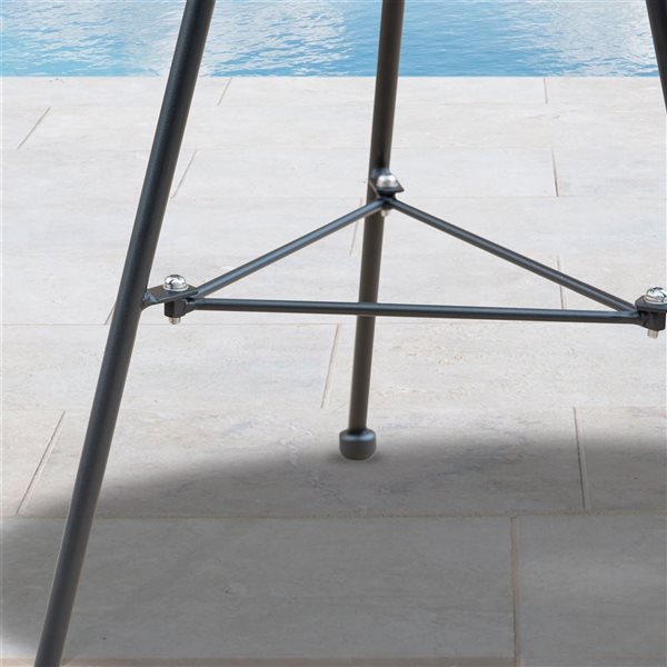 Sirio Sarcelles Grey Wicker Round Patio Table