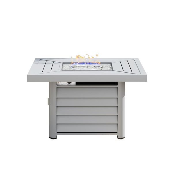 Sirio Abruzzo 50,000-BTU 42-in Grey Aluminum Square Fire Pit Table