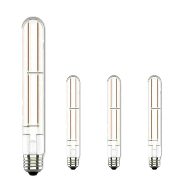 TorontoLed T30 High Bright Candelabra LED Filament Bulb 600 Lumens 6 W E12 - 3-Pack