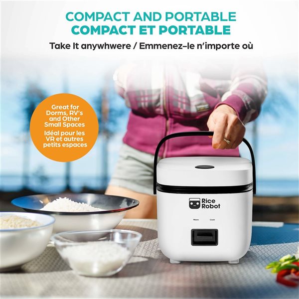 Rice Robot 1-L Rice Cooker with Nonstick Inner Pot