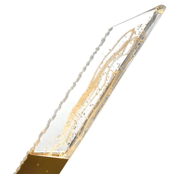 CWI Lighting Petra Vanity Light Integrated LED 36-in Brass with Handcrafted Glass