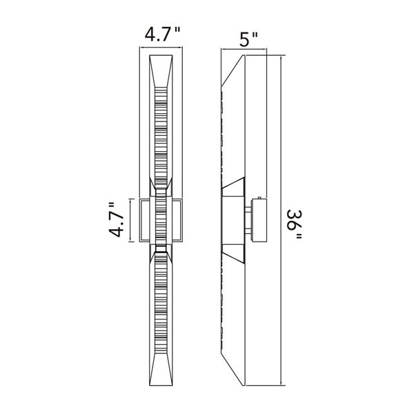 CWI Lighting Petra Vanity Light Integrated LED 36-in Brass with Handcrafted Glass