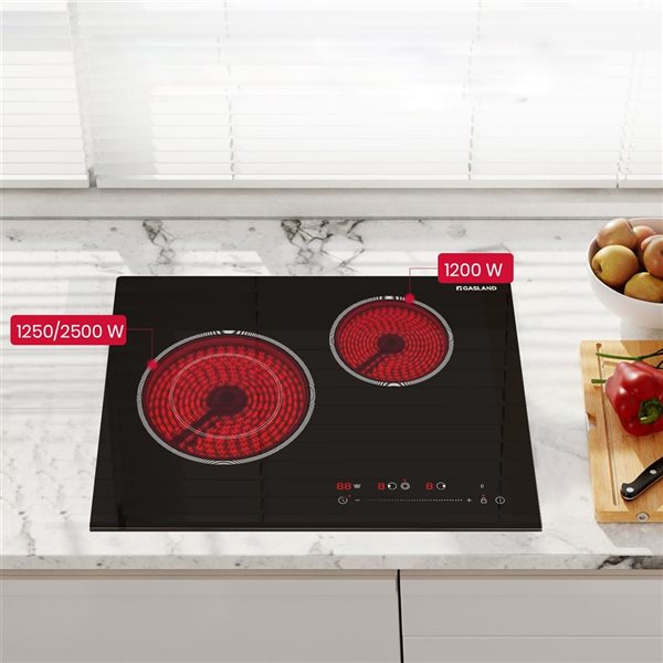 GASLAND 21-in 2-Element Radiant Black Electric Cooktop