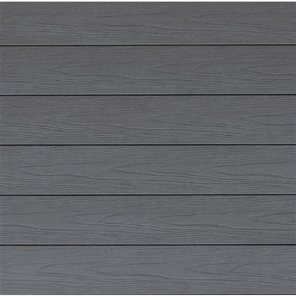 everhome 5.91 x 5.91-ft Frost Grey Co-Extruded Woodgrain Composite Fence Panel - 10-Pack