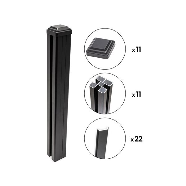 everhome 8-ft In-Ground Post for Composite Fence - 11-Pack