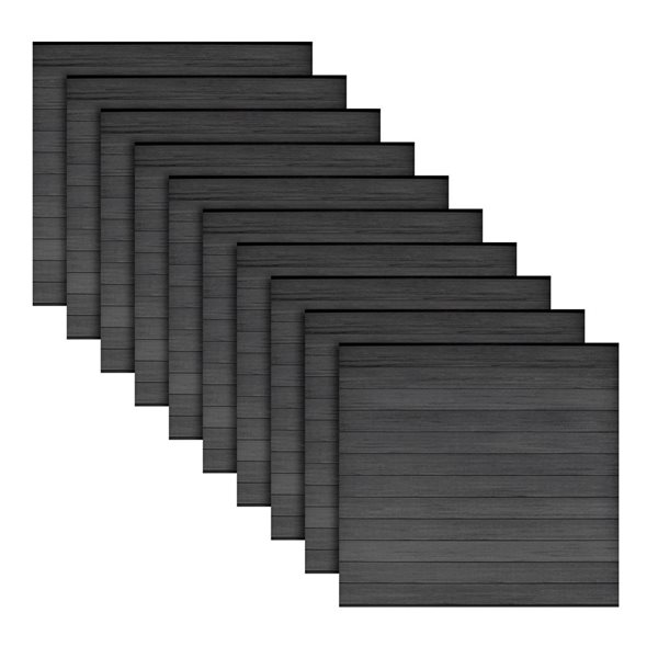 everhome 5.91 x 5.91-ft Midnight Grey Co-Extruded Composite Fence Panel - 10-Pack