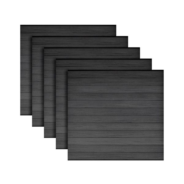 everhome 5.91 x 5.91-ft Midnight Grey Co-Extruded Composite Fence Panel - 5-Pack