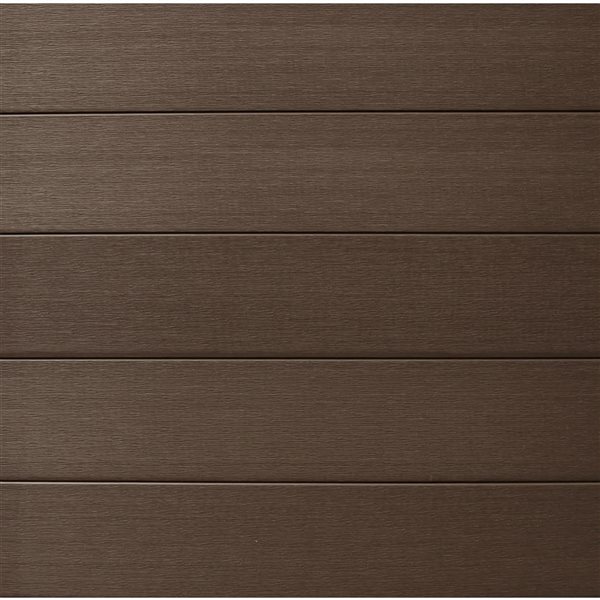 everhome 5.91 x 5.91-ft Bromont Brown Co-Extruded Composite Fence Panel - 5-Pack