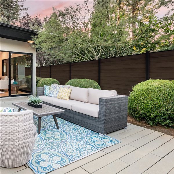 everhome 5.91 x 5.91-ft Bromont Brown Co-Extruded Composite Fence Panel - 5-Pack