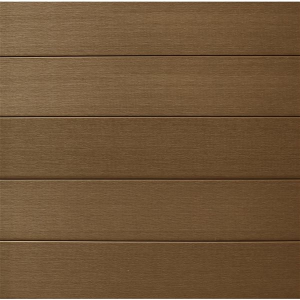 everhome 5.91 x 5.91-ft Savannah Brown Co-Extruded Composite Fence Panel - 5-Pack
