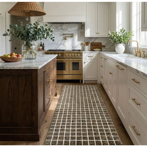 Rug Branch Mojavi 3 x 10-ft Brown/Grey Contemporary Geometric Indoor Rectangular Runner Rug