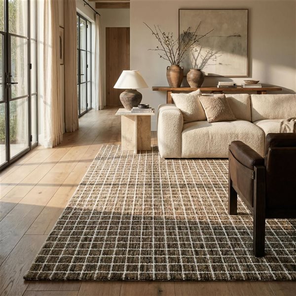 Rug Branch Mojavi 7 x 10-ft Brown/Grey Contemporary Geometric Indoor Rectangular Area Rug