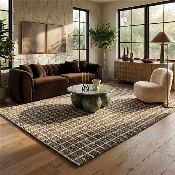 Rug Branch Mojavi 7 x 10-ft Brown/Grey Contemporary Geometric Indoor Rectangular Area Rug
