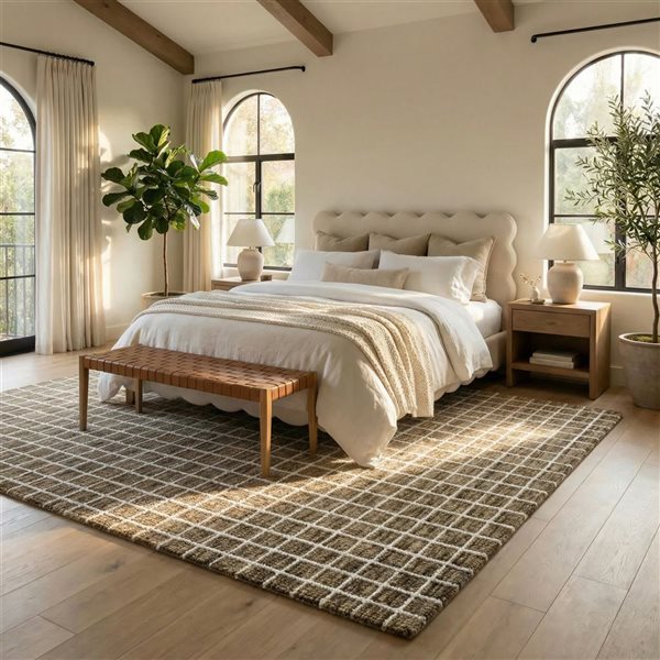 Rug Branch Mojavi 7 x 10-ft Brown/Grey Contemporary Geometric Indoor Rectangular Area Rug