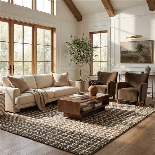 Rug Branch Mojavi 7 x 10-ft Brown/Grey Contemporary Geometric Indoor Rectangular Area Rug