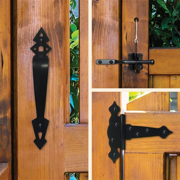 Nuvo Iron 5-Piece 5-in Galvanized Steel Gate Hardware Kit