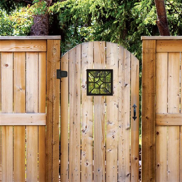 Nuvo Iron 2-Piece 4-in Black Galvanized Steel Self-Closing Gate Hinge