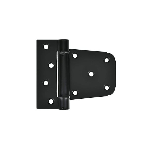 Nuvo Iron 2-Piece 4-in Black Galvanized Steel Self-Closing Gate Hinge