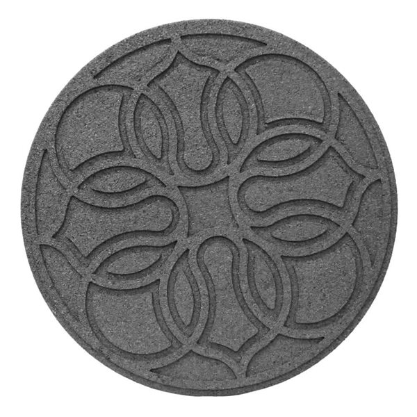 Tierra Verde 4-Pack 18 x 18-in Grey Round Decorative Rubber Stepping Stone