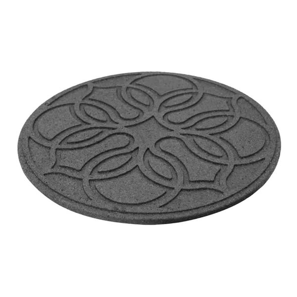 Tierra Verde 4-Pack 18 x 18-in Grey Round Decorative Rubber Stepping Stone