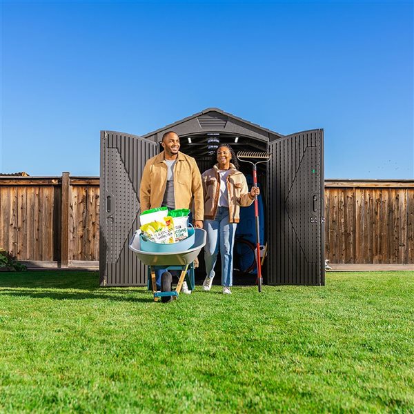 LIFETIME 7 x 14-ft Outdoor Resin Storage Shed 60475 | RONA