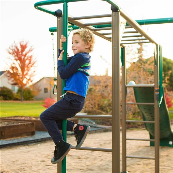 LIFETIME Earthtone Metal Monkey Bar Adventure Swing Set