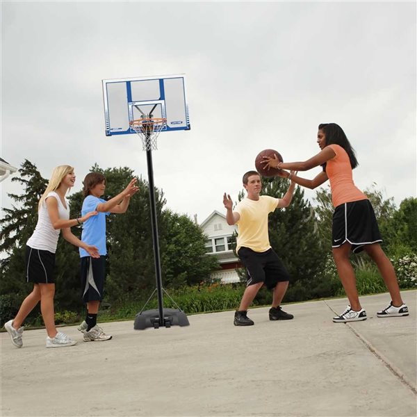LIFETIME 44-in Polycarbonate Adjustable Portable Basketball Hoop