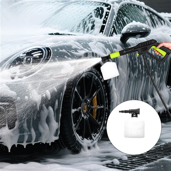 Costway Ironmax Green Electric Pressure Washer with 4 Nozzles, Soap Bottle and Lockable Wheels