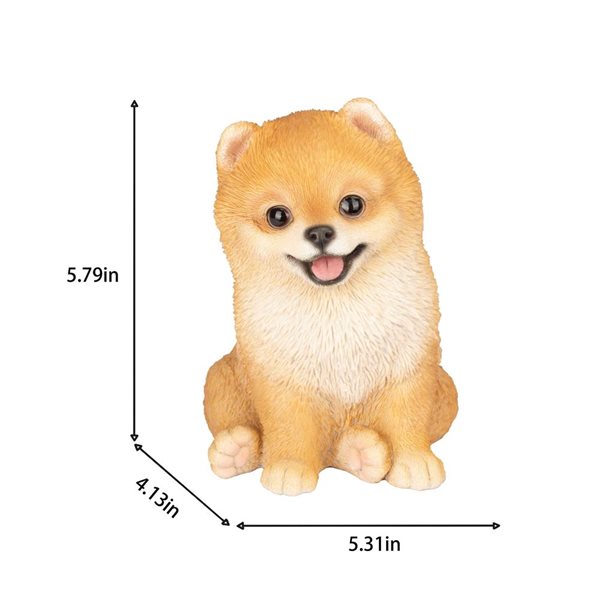 SoReal Pomeranian Decorative Figurine for Home and Office - Brown