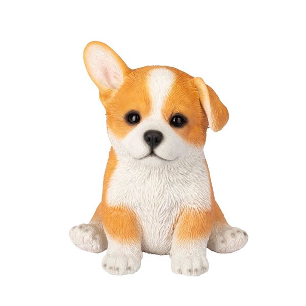 SoReal Corgi Decorative Puppy Figurine for Home and Office - Yellow