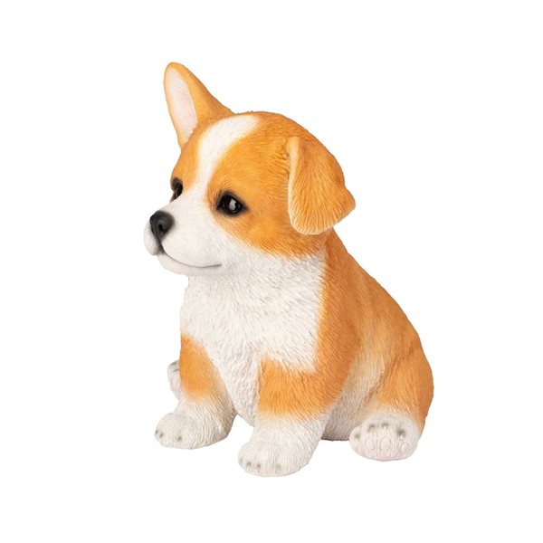 SoReal Corgi Decorative Puppy Figurine for Home and Office - Yellow