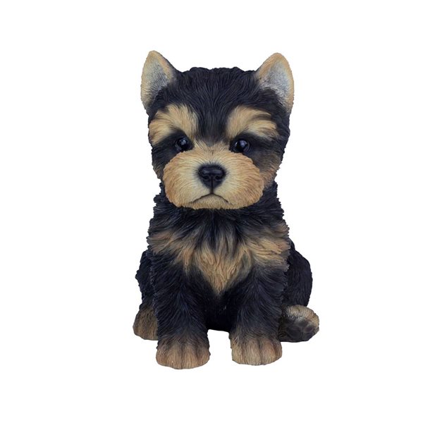 SoReal Yorkshire Terrier Puppy Decorative Figurine for Home and Office - Brown