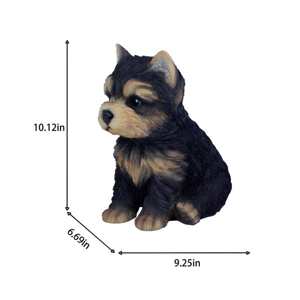 SoReal Yorkshire Terrier Puppy Decorative Figurine for Home and Office - Brown