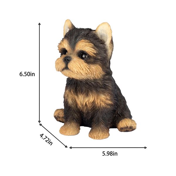 SoReal Yorkshire Terrier Decorative Figurine for Home and Office - Brown